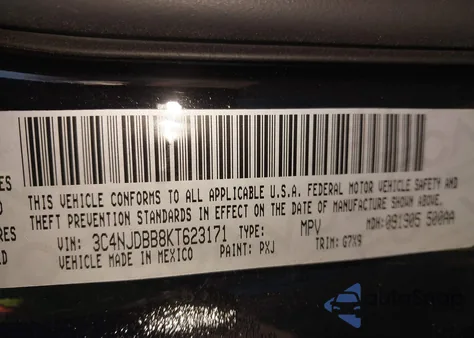 2019 Jeep Compass Altitude 4X4 z USA, uszkodzony, nr VIN 3C4NJDBB8KT623171